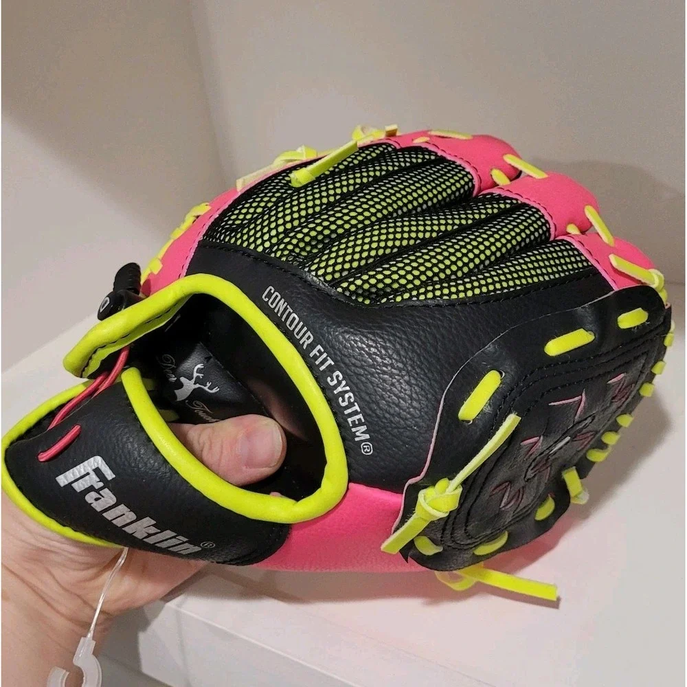 Franklin Sports Kids Youth Baseball Softball Teeball Neo Grip Glove Pink 9